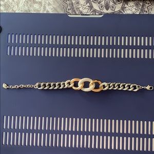 Authentic Swarovski silver and rose gold bracelet